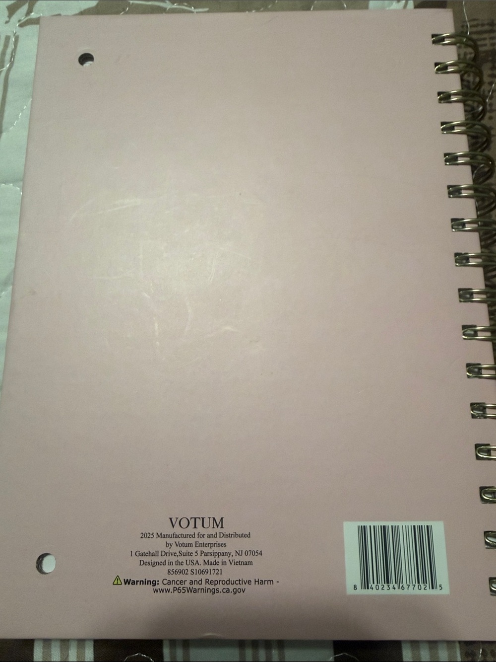 Bee-Lieve In Yourself Pink Spiral Notebook with Daisy Top Pen - Picture 4 of 6